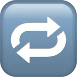 clockwise rightwards and leftwards open circle arrows